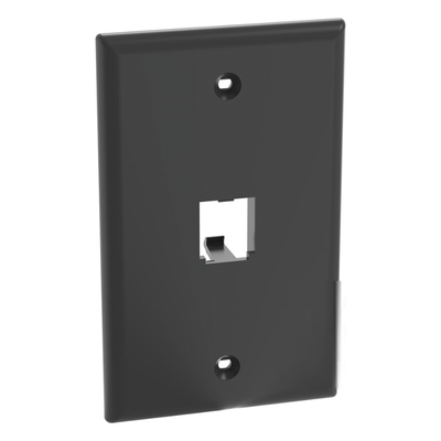 PANDUIT CFP1BL - Placa de Pared Vertical / 1 Puerto / Mini-Com / Diseño Plano / ABS / 2.75 x 4.5 in / Negro | SIERRA STORE