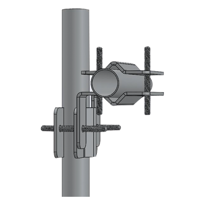 Herraje Adaptador Cruzado / Unión Perpendicular / Acero A-36 Galvanizado / Tubos 7/8" a 2" | SIERRA STORE