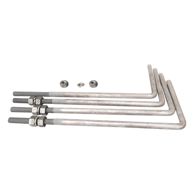 Poste de Acero Galvanizado / 4 m (13.1 ft) / Tubo 3' Cédula 30 / Base 30x30 cm / Carga 20 kg | SIERRA STORE