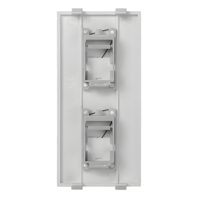 Placa Plana de Voz y Datos / Guardapolvo Integrado / 2 Puertos Keystone / Perfil 5 mm / 108 × 52 mm / 4.25 × 2.05 pulgadas / Color | SIERRA STORE