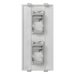 Placa Plana de Voz y Datos / Guardapolvo Integrado / 2 Puertos Keystone / Perfil 5 mm / 108 × 52 mm / 4.25 × 2.05 pulgadas / Color | SIERRA STORE