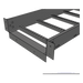 Conector de Escalera a Tablero / Peralte 3 1/4" / Ancho 12" / Aluminio / Incluye Tornillería | SIERRA STORE