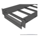 Conector de Escalera a Tablero / Peralte 3 1/4" / Ancho 12" / Aluminio / Incluye Tornillería | SIERRA STORE