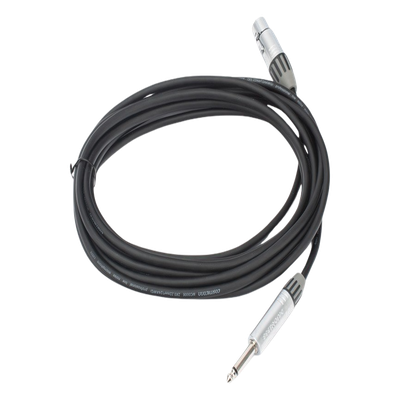 Cable de Audio / XLR 3 Polos Hembra a Plug 1/4 in Mono / Longitud 5 m (16.4 ft) / Conectores Seetronic Serie M / Blindado | SIERRA STORE