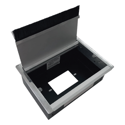 Caja universal vacía de 1 módulo para instalación en escritorio (voz, datos, vídeo, contactos eléctricos), (No incluye accesorios) | SIERRA STORE