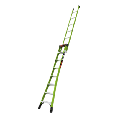 Escalera Combinada 3 en 1 / Fibra de Vidrio / 2.44 m (8 ft) / Capacidad 170 kg (375 lb) / Almohadilla Giratoria / No Conductora | SIERRA STORE
