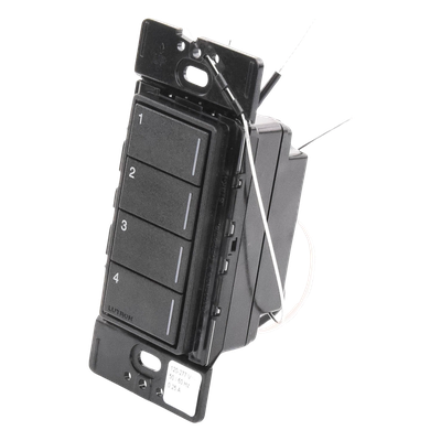 Teclado de Escenas de Pared / 4 Botones Programables / Clear Connect 2.4 GHz / Alcance 22.8 m (74.8 ft) / 120-277 V / Memoria de Estado | SIERRA STORE