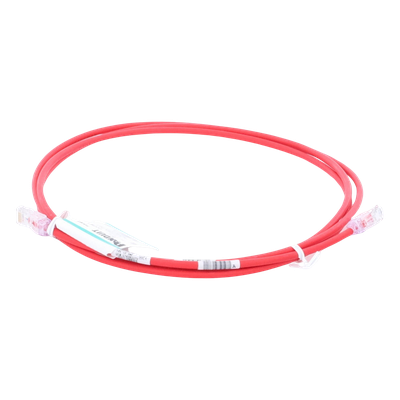 PANDUIT UTP28X7RD - Cable de Parcheo UTP / Cat6A / 28AWG / CM-LSZH / 2.13 m (7 ft) / Rojo | SIERRA STORE
