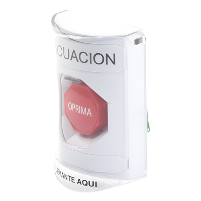 Botón de Evacuación / Tapa Protectora Policarbonato / Restablecimiento con Llave / Uso Interior y Exterior / Compatible UL, cUL y ADA | SIERRA STORE