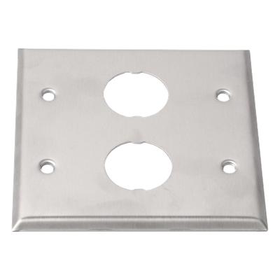 PANDUIT IAEFP2-2G - Placa de Pared Doble Industrial / 2 Puertos / Acero Inoxidable / 4.59x4.5x0.16 in / Montaje Vertical | SIERRA STORE