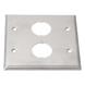 PANDUIT IAEFP2-2G - Placa de Pared Doble Industrial / 2 Puertos / Acero Inoxidable / 4.59x4.5x0.16 in / Montaje Vertical | SIERRA STORE