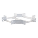 Derivación "X" Horizontal de Aluminio Perfil Z / Peralte 3 1/4" / Ancho 12"/ Radio 8" / Incluye Tornillería (CHXHEZ314R8X12AK) | SIERRA STORE
