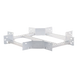 Derivación "X" Horizontal de Aluminio Perfil Z / Peralte 3 1/4" / Ancho 12"/ Radio 8" / Incluye Tornillería (CHXHEZ314R8X12AK) | SIERRA STORE