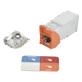 SIEMON Z6-09 - Jack UTP Categoría 6 / Montaje Híbrido Plano y Angulado / IDC Diagonal / Color Naranja | SIERRA STORE
