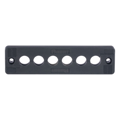 PANDUIT CEST2-A6 - Pasacables  de 6 Orificios en Línea 4.41" X 0.67" IP65,  para Cables Terminados, Color Negro | SIERRA STORE