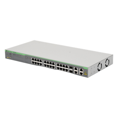 WebSmart Switch, 24 puertos PoE+ 10/100 Mbps + 2 puertos 10/100/1000 Mbps + 2 SFP Gigabit Combo, 193 W | SIERRA STORE