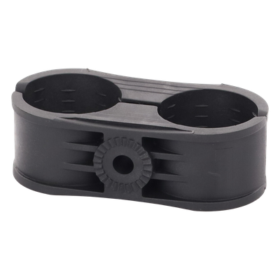 Sujetador Plástico para Cable Coaxial / Doble Soporte / 1-5/8 in / Máx 2 in (51 mm) / Varilla 3/8' o M10 | SIERRA STORE
