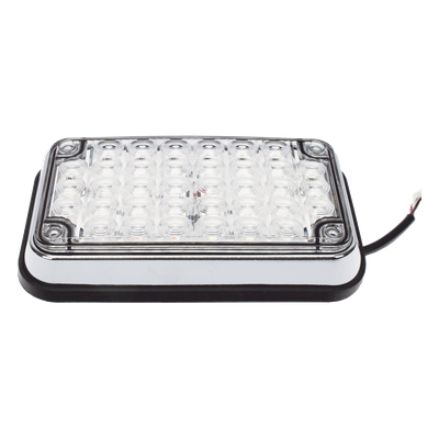 Luz de Advertencia LED / 6x4 pulgadas / Bicolor Rojo/Claro / 66 LED / 12 VCC / 10 Modos de Destello / Montaje Permanente | SIERRA STORE