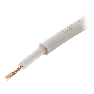 Cable Coaxial RG58AU / 100 m (328.08 pies) / Forro Blanco UV / Impedancia 50Ω / Triple Blindaje de Cobre | SIERRA STORE