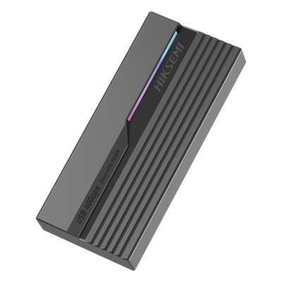 HIKSEMI by HIKVISION HS-HUB-MDS4 - Carcasa SSD M.2 NVMe / USB4.0 Type-C 40 Gbps / ASUS Aura RGB / Chip ASM2464 / Aluminio / 4 TB | SIERRA STORE