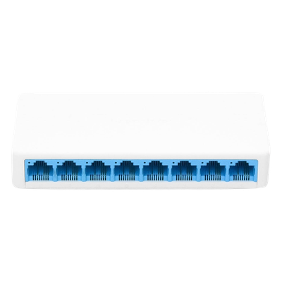 Switch de Escritorio / 8 Puertos 10/100 Mbps / Capacidad de Conmutación 1.6 Gbps / Sin Ventilador / Plug and Play | SIERRA STORE