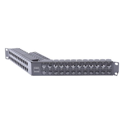SIEMON ZS-PNLA-U48E - Patch Panel / 48 Puertos / Blindado / Modular / Angulado / 1UR / Alta Densidad | SIERRA STORE