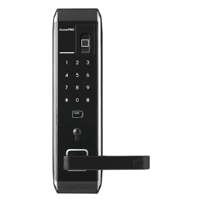 Cerradura inteligente con teclado Touch Screen, Apertura con huella digital/Tarjeta Mifare/Contraseña | SIERRA STORE