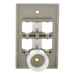 PANDUIT CFP4SY - Placa de Pared Vertical / Acero Inoxidable Grado 304 / 4 Puertos Mini-Com / 2.74 x 4.5 pulgadas | SIERRA STORE