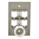 PANDUIT CFP4SY - Placa de Pared Vertical / Acero Inoxidable Grado 304 / 4 Puertos Mini-Com / 2.74 x 4.5 pulgadas | SIERRA STORE