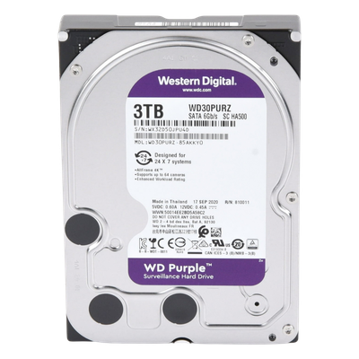 Disco Duro PURPLE de 3TB / 3 AÑOS DE GARANTÍA / Para Videovigilancia | SIERRA STORE
