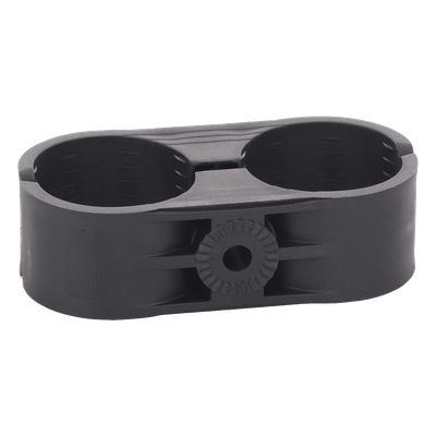Sujetador Plástico para Cable Coaxial / 2 Cables / 2-1/4" / Ajuste 2.48 a 2.56 in (63 a 65 mm) / Montaje Varilla 3/8" o M10 | SIERRA STORE