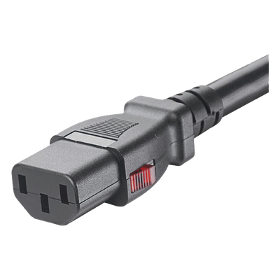 PANDUIT LPCA12-X - Cable de Alimentación con Bloqueo de Seguridad / IEC C14 a C13 / 17 AWG 10A / 1.2 m (3.9 ft) / Paquete 10 Piezas | SIERRA STORE