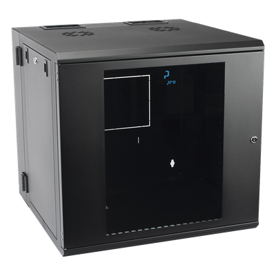 LINKEDPRO BY EPCOM SR-1912-GAP-V5 - Gabinete de Pared Abatible / Rack 19" 12U / Ventana Cristal Templado / Apertura 120° / Laterales | SIERRA STORE