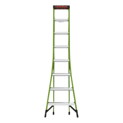 Escalera Combinada 3 en 1 / Fibra de Vidrio / 2.44 m (8 ft) / Capacidad 170 kg (375 lb) / Almohadilla Giratoria / No Conductora | SIERRA STORE