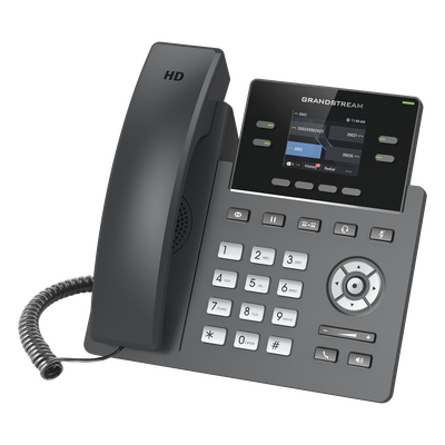 Teléfono IP / 4 Líneas SIP / 2 Cuentas / Pantalla Color 2.4" / Codecs HD G.722 y Opus / Gestión en la Nube / Puertos 10/100 Mbps | SIERRA STORE