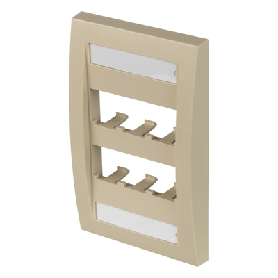 PANDUIT CFPE6EIY - Placa de Pared Vertical / 6 Puertos Mini-Com / ABS / 2.75 x 4.5 pulg. / Marfil | SIERRA STORE