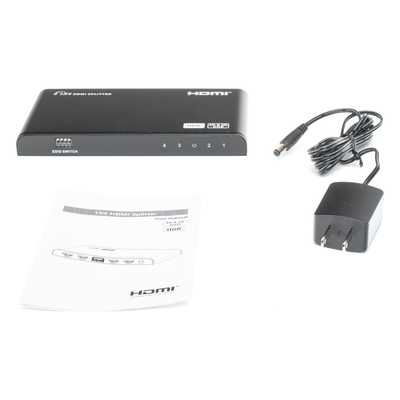 Divisor (Splitter) HDMI 4K de 1 Entrada a 4 Salidas (Simultaneas) / Soporta 4K×2K  / Ajuste de resoluciones EDID / HDR / HDMI 2.0 / | SIERRA STORE