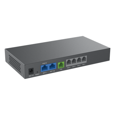 Gateway VoIP / 4 Puertos FXO / 1 Puerto FXS / 3 Perfiles SIP / PoE / NAT / Fax T.38 / Conferencia 3 Vías / Cifrado AES / Failover SIP | SIERRA STORE