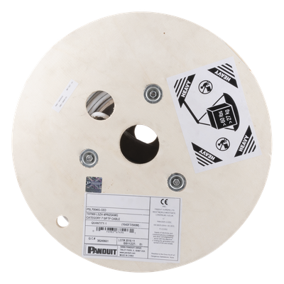 PANDUIT PSL7004IG-CED - Bobina de Cable S/FTP / Cat7 / 4 Pares / 23 AWG / LSZH / 500 m (1640 pies) / Gris | SIERRA STORE