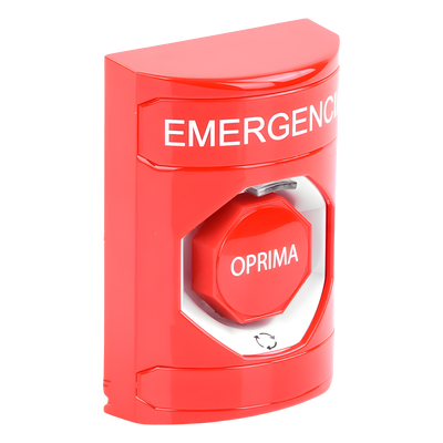 Botón de Emergencia / Acción Mantenida / Girar para Restablecer / LED Multicolor / Texto Español / ADA / Anti-Vandálico | SIERRA STORE