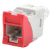 SIEMON U6A-H03NS - Jack RJ45 Cat6a / UTP / Montaje Híbrido Plano-Angulado / Terminación 110 / Color Rojo | SIERRA STORE