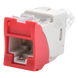 SIEMON U6A-H03NS - Jack RJ45 Cat6a / UTP / Montaje Híbrido Plano-Angulado / Terminación 110 / Color Rojo | SIERRA STORE