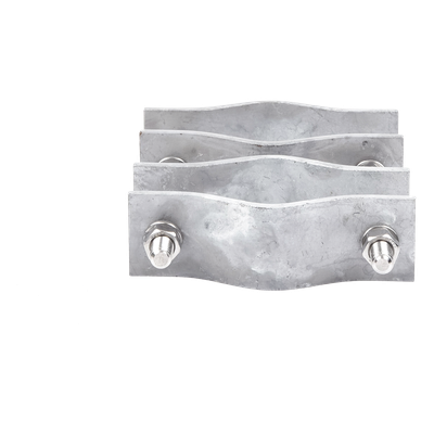 Juego de Abrazaderas Dobles / Mástiles 3.8 a 8.9 cm (1.5 a 3.5 in) / Separación 12 cm (4.75 in) / Acero Galvanizado / Torres Cuadradas | SIERRA STORE