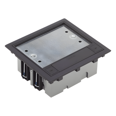 Caja de Suelo / 2 Módulos Dobles K45 / Profundidad Ajustable 70-100 mm (2.76-3.94 in) / Carga 1400 kg / Resistencia Térmica 125 °C / | SIERRA STORE