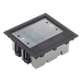 Caja de Suelo / 2 Módulos Dobles K45 / Profundidad Ajustable 70-100 mm (2.76-3.94 in) / Carga 1400 kg / Resistencia Térmica 125 °C / | SIERRA STORE