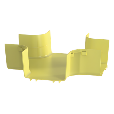 PANDUIT FRFWC6X4LYL - Accesorio de Canalización / 4 Vías Horizontal / Curvatura 90° / Radio 50.8 mm (2 in) / ABS / 368.3 mm (14.4 in) | SIERRA STORE