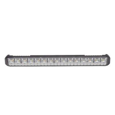 Luz Auxiliar LED / 45 LEDs Tricolor Rojo/Azul/Blanco / 12-24 VDC / Lente Transparente / SAE / 11.42" / Halo Rojo Multifuncional | SIERRA STORE