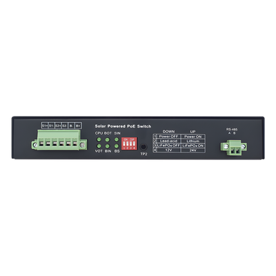 Controlador Solar con Switch PoE Industrial / 1 Puerto 802.3bt 90W / 2 Puertos 802.3af/at 30W / 2 Puertos PoE Pasivo 24/48 Vcc 24W / | SIERRA STORE