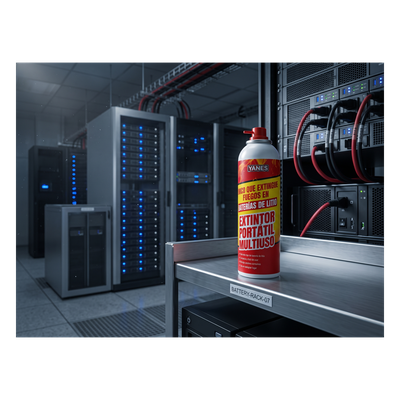 Extintor Portátil en Aerosol / Fuegos Clase A, K y Li / Baterías Ion-Litio / Descarga 35 s / Alcance 2 m (6.6 ft) / 250 ml / | SIERRA STORE
