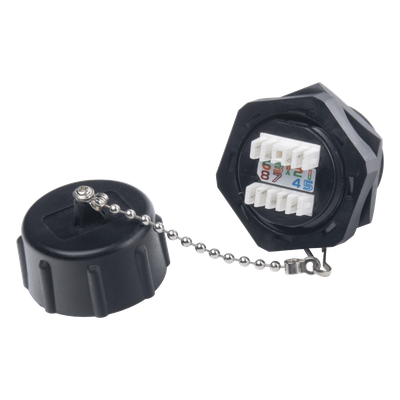 LINKEDPRO BY EPCOM LP-C6WP-JK - Jack Industrial RJ45 / Cat 6 Blindado / IP67 Waterproof / 50µ Oro / -10°C a 60°C / 750 Ciclos / 3.28 | SIERRA STORE